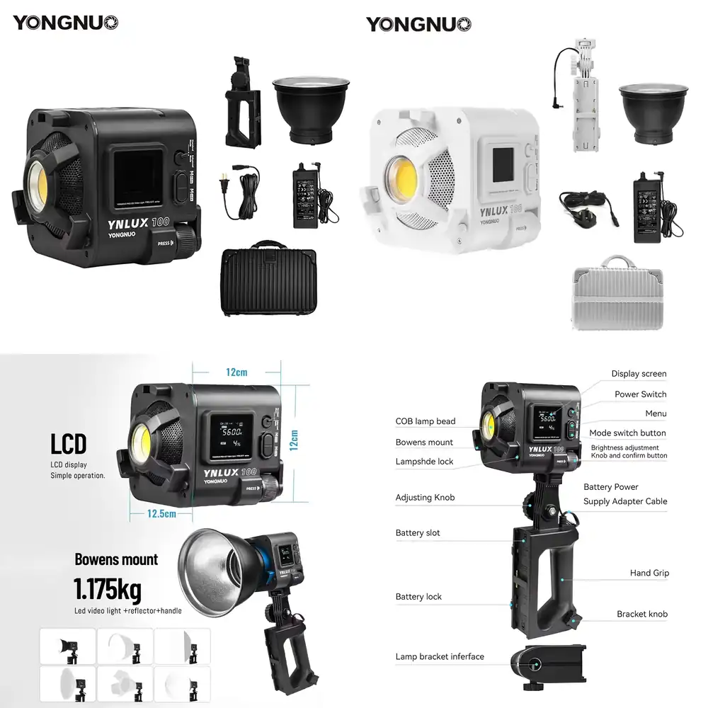 Photography Lighting Led - YONGNUO YNLUX100 100W 3200K-5600K Compact Handheld