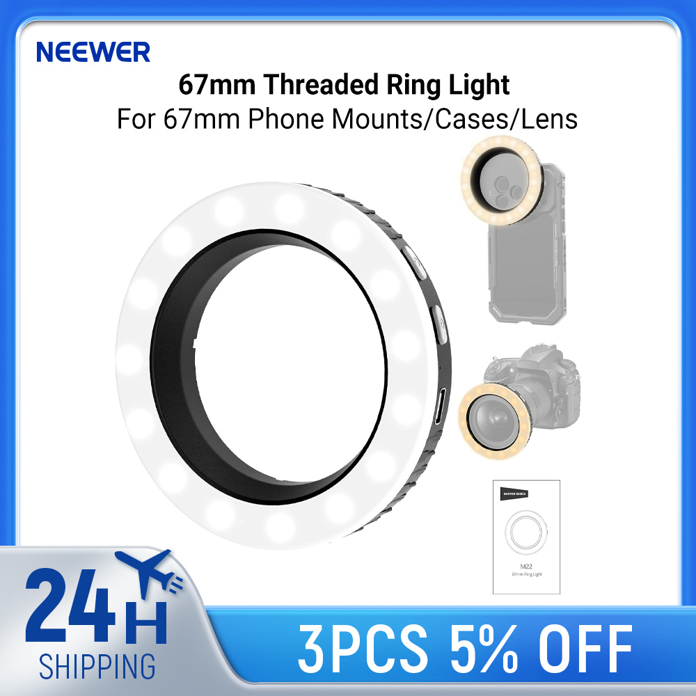 Photography Lighting Tent - NEEWER Basics 67mm Threaded Ring Light