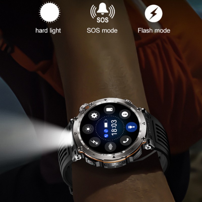 Flashlight Smart Watch Men BT  - Photography Lighting Assistant recension och pris