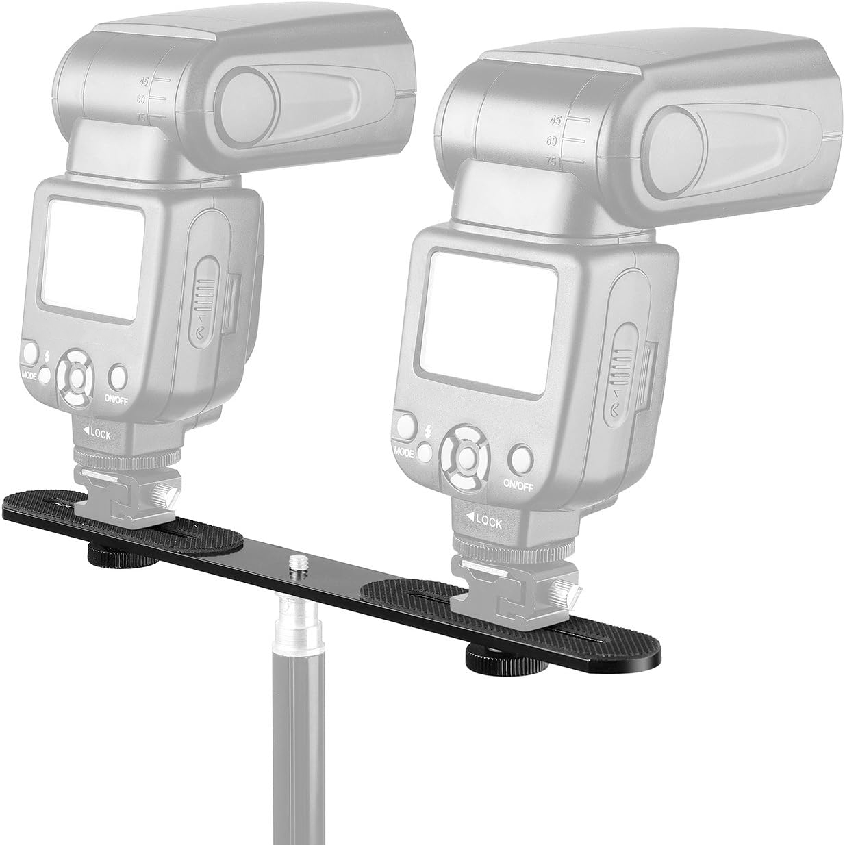 1/4'' Dual Flash Bracket Mount - Photography Video Lighting Kit With Adjustable Tripod Stand recension och pris