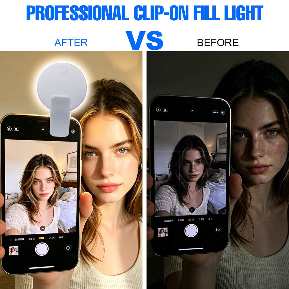 Portable Clip‑on Selfie Fill L - Makeup Photography Lighting recension och pris