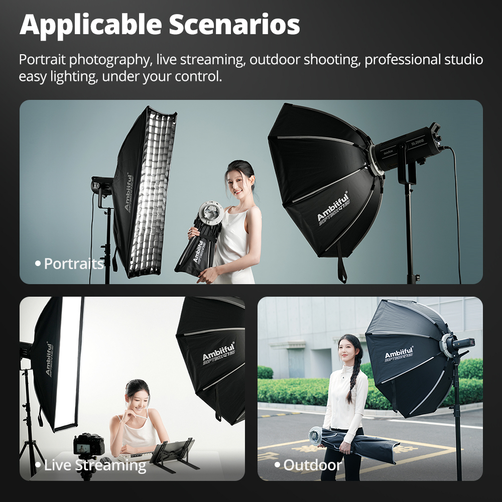 AMBITFUL Q3/Q7/Q9 Series Quick - Photography Lighting Softbox recension och pris