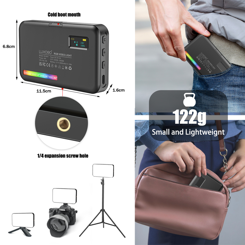 LUXCEO V10 PRO Video Light RGB - Video Light Panel Led recension och pris