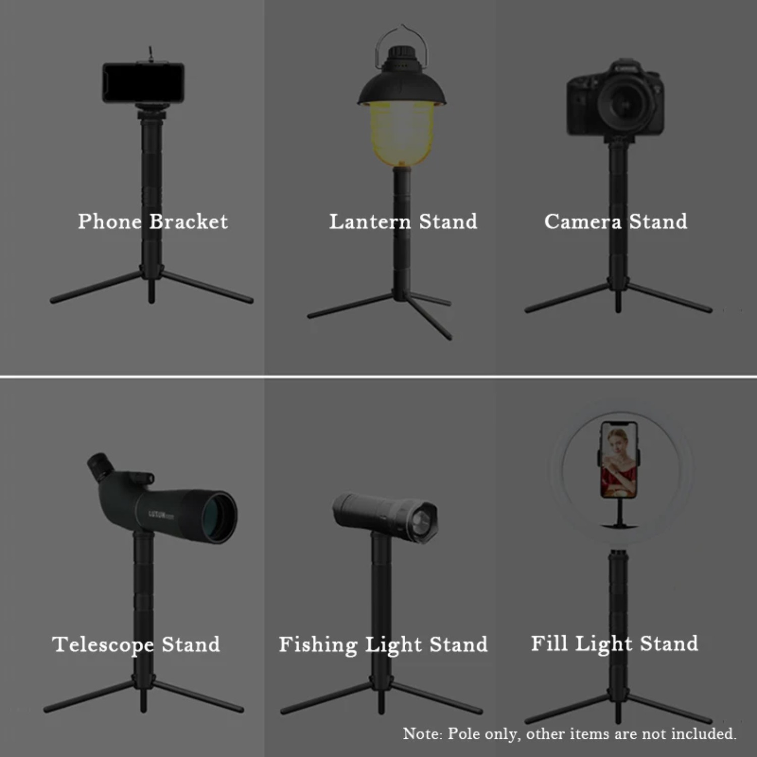New Aluminum Lantern Stand Cam - Photography Video Lighting Kit With Adjustable Tripod Stand recension och pris
