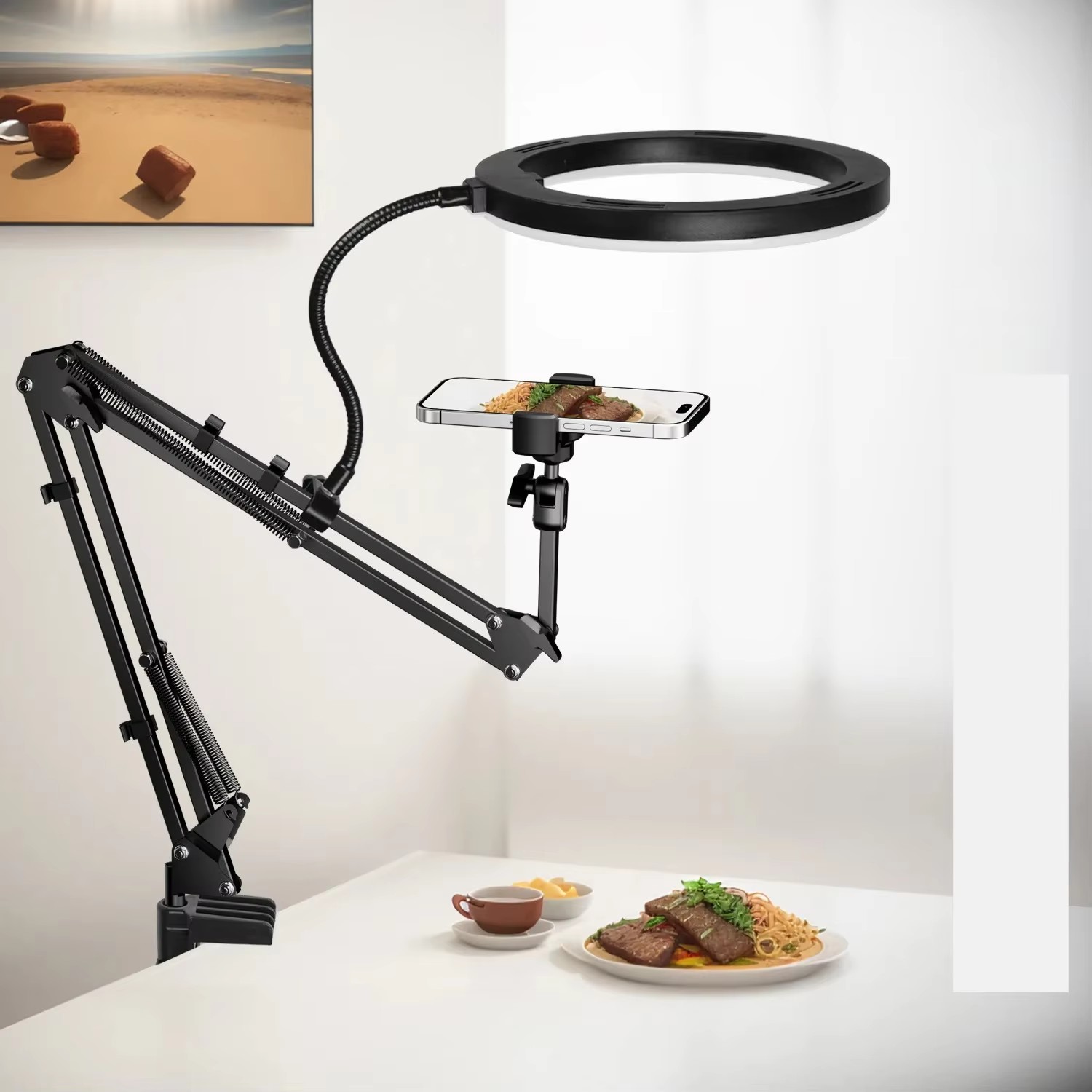 Live Stand Mobile Phone Profes - Photography Video Lighting Kit With Adjustable Tripod Stand recension och pris