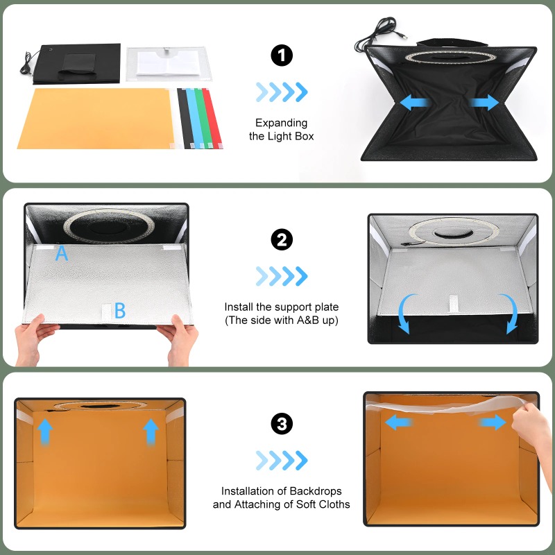 Lightdow Photo Studio Light Bo - Photography Lighting And Backdrop Kits recension och pris