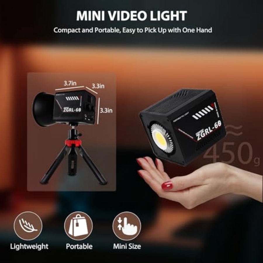 60W COB LED Video Light Handhe - Photography Lighting Studio recension och pris