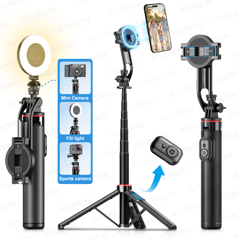 AXNEN C20 Magnetic Selfie Stic - Photography Video Lighting Kit With Adjustable Tripod Stand recension och pris