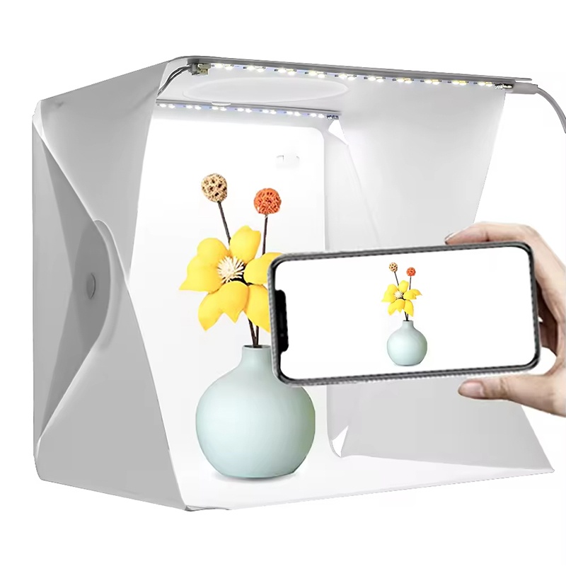 LED Light Photobox Folding Por - Photography Lighting And Backdrop Kits recension och pris