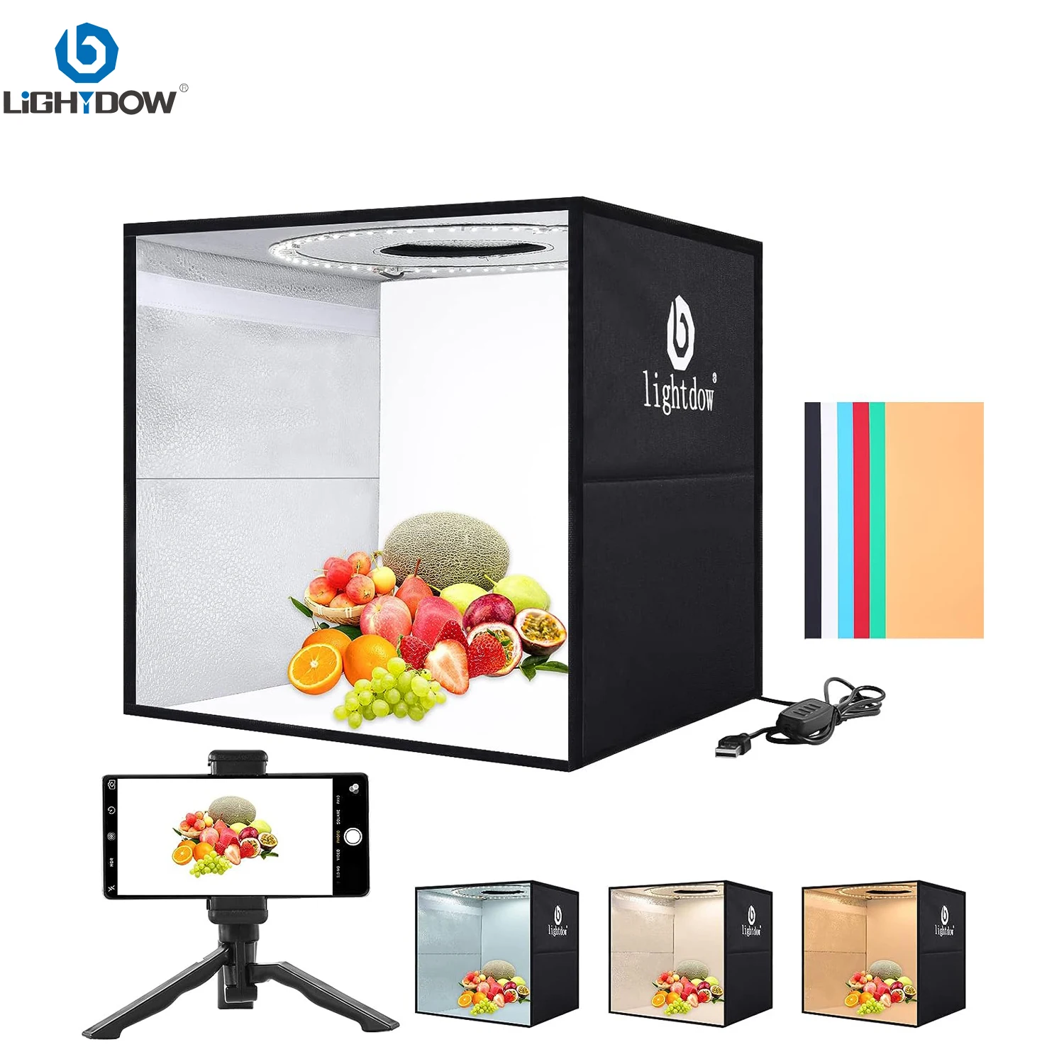 Lightdow Dimmable Photo Box LE - Photography Lighting And Backdrop Kits recension och pris