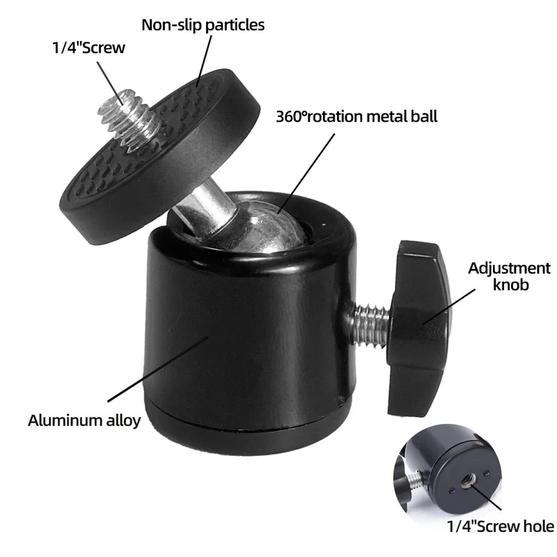 Hot Shoe 1/4 Screw Hole Tripod - Photography Video Lighting Kit With Adjustable Tripod Stand recension och pris